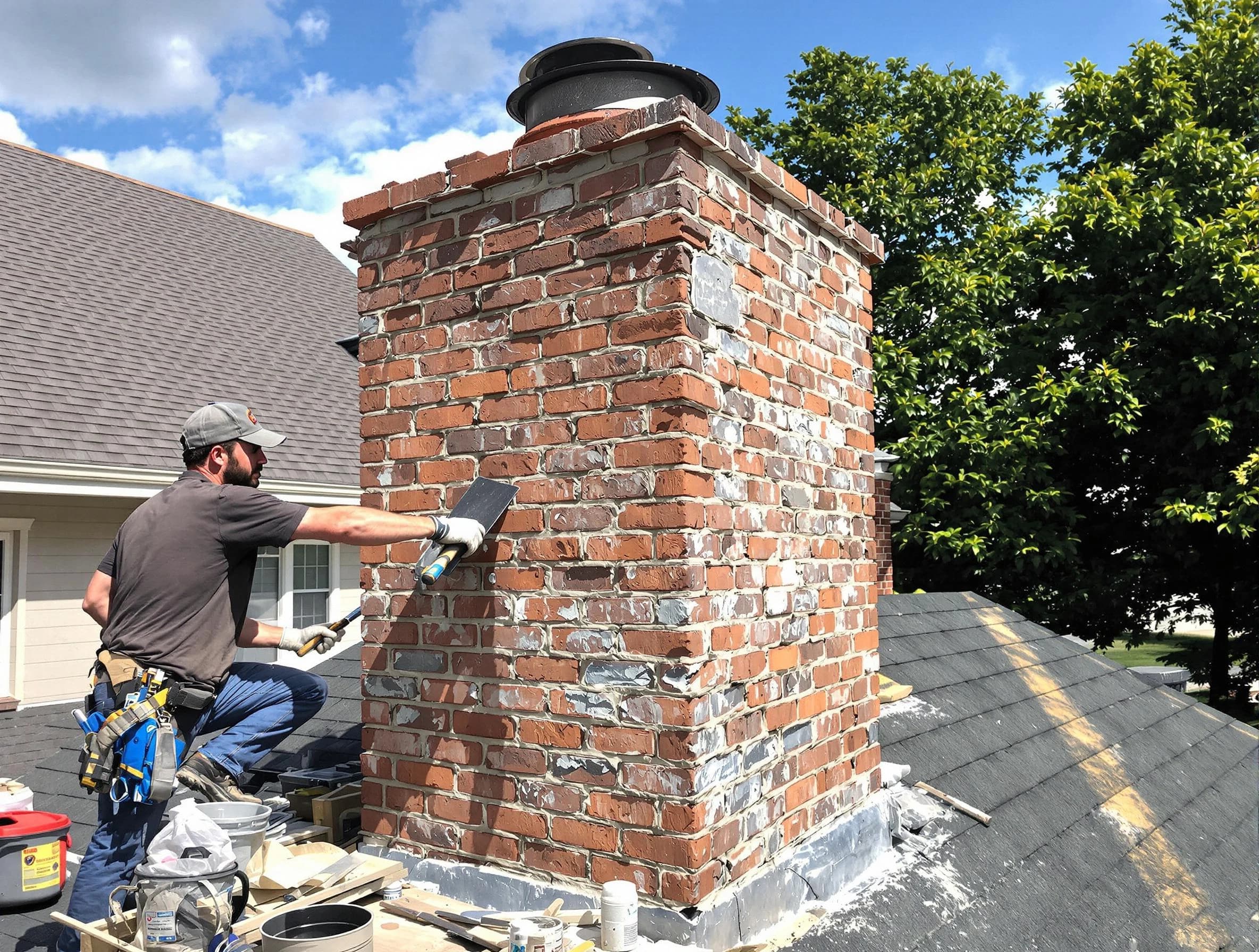 Completed chimney rebuild by Syracuse Chimney Sweep in Syracuse, UT
