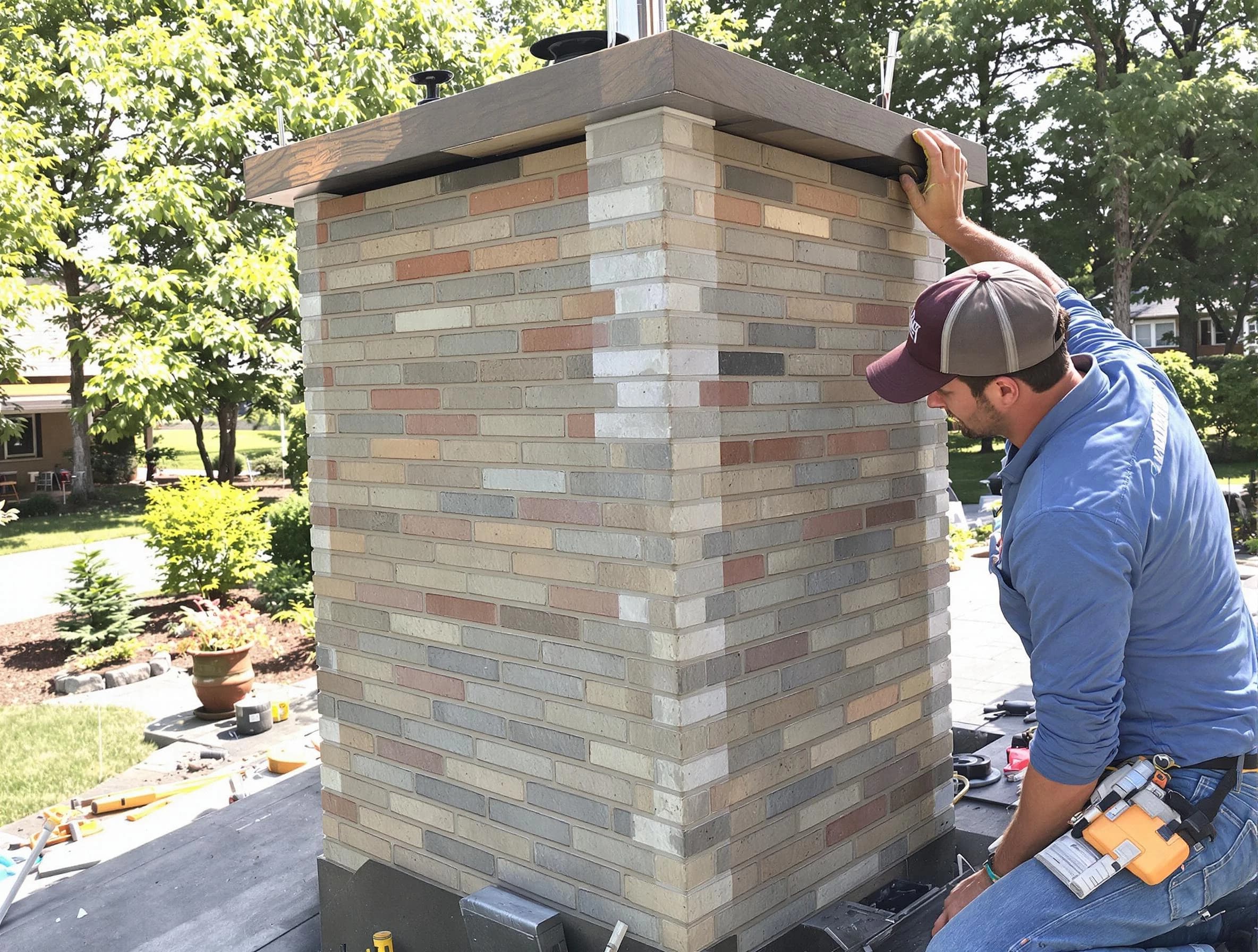 Syracuse Chimney Sweep completing a modern chimney remodel in Syracuse, UT