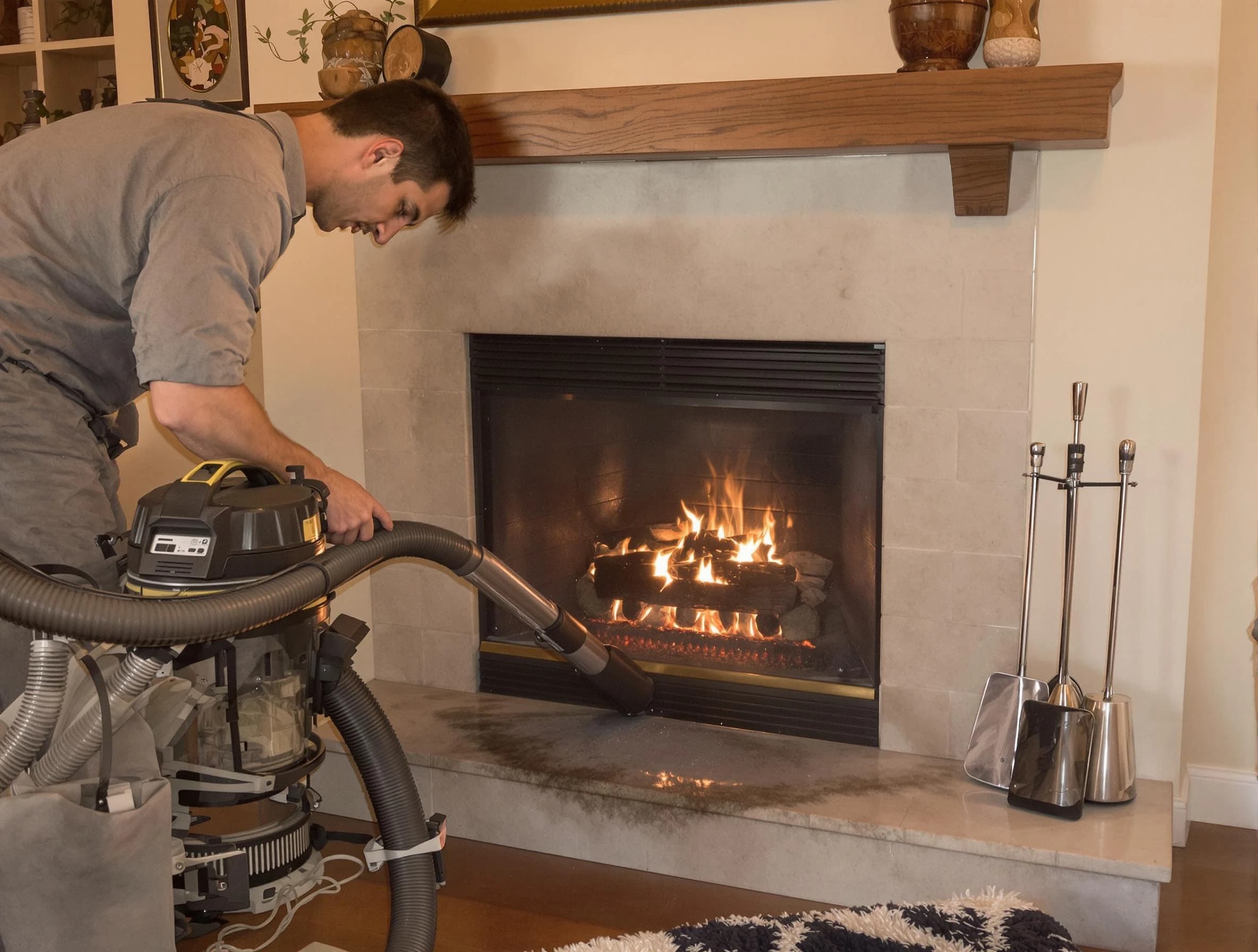 Routine fireplace upkeep by Syracuse Chimney Sweep in Syracuse, UT