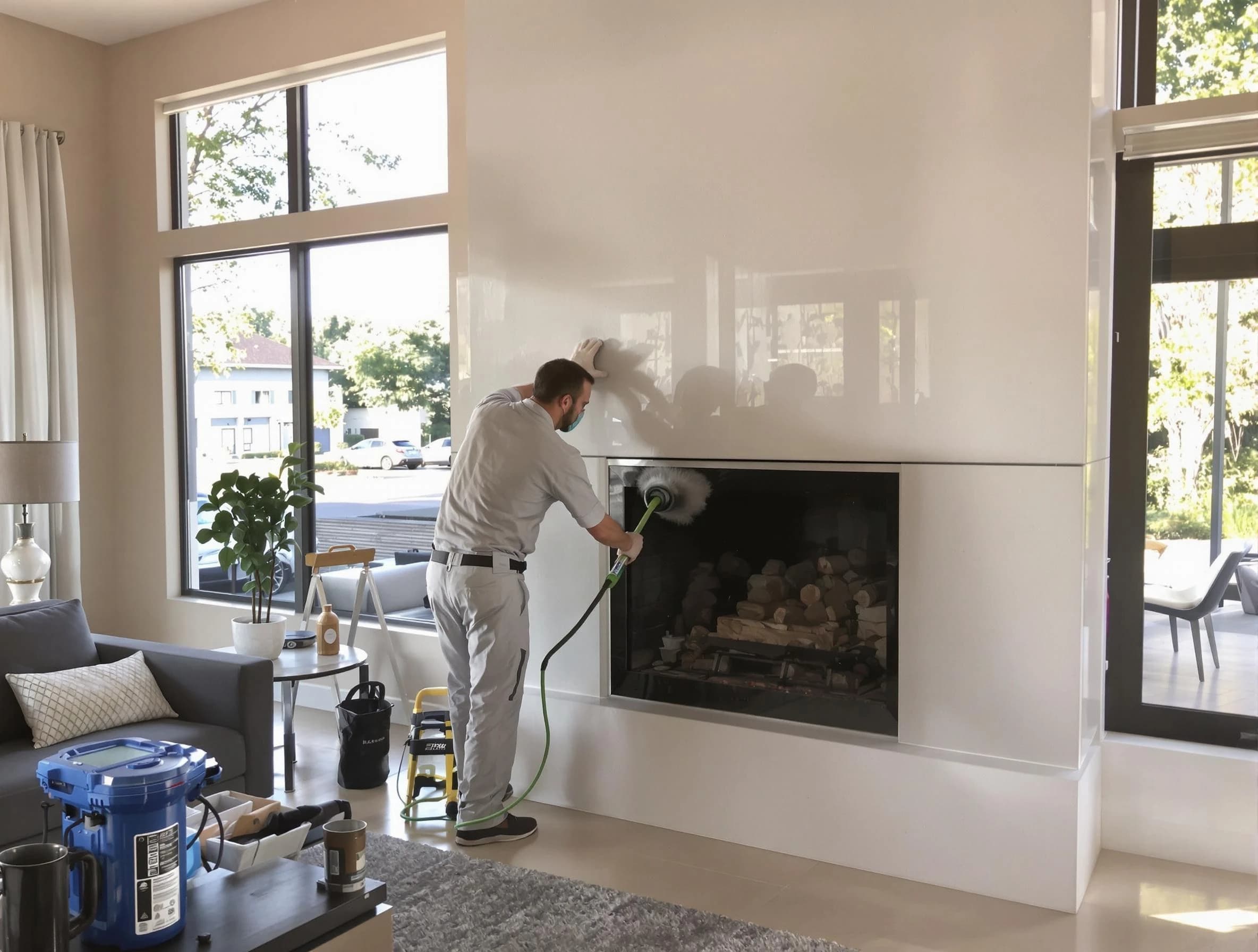 Syracuse Chimney Sweep performing thorough soot removal in Syracuse, UT