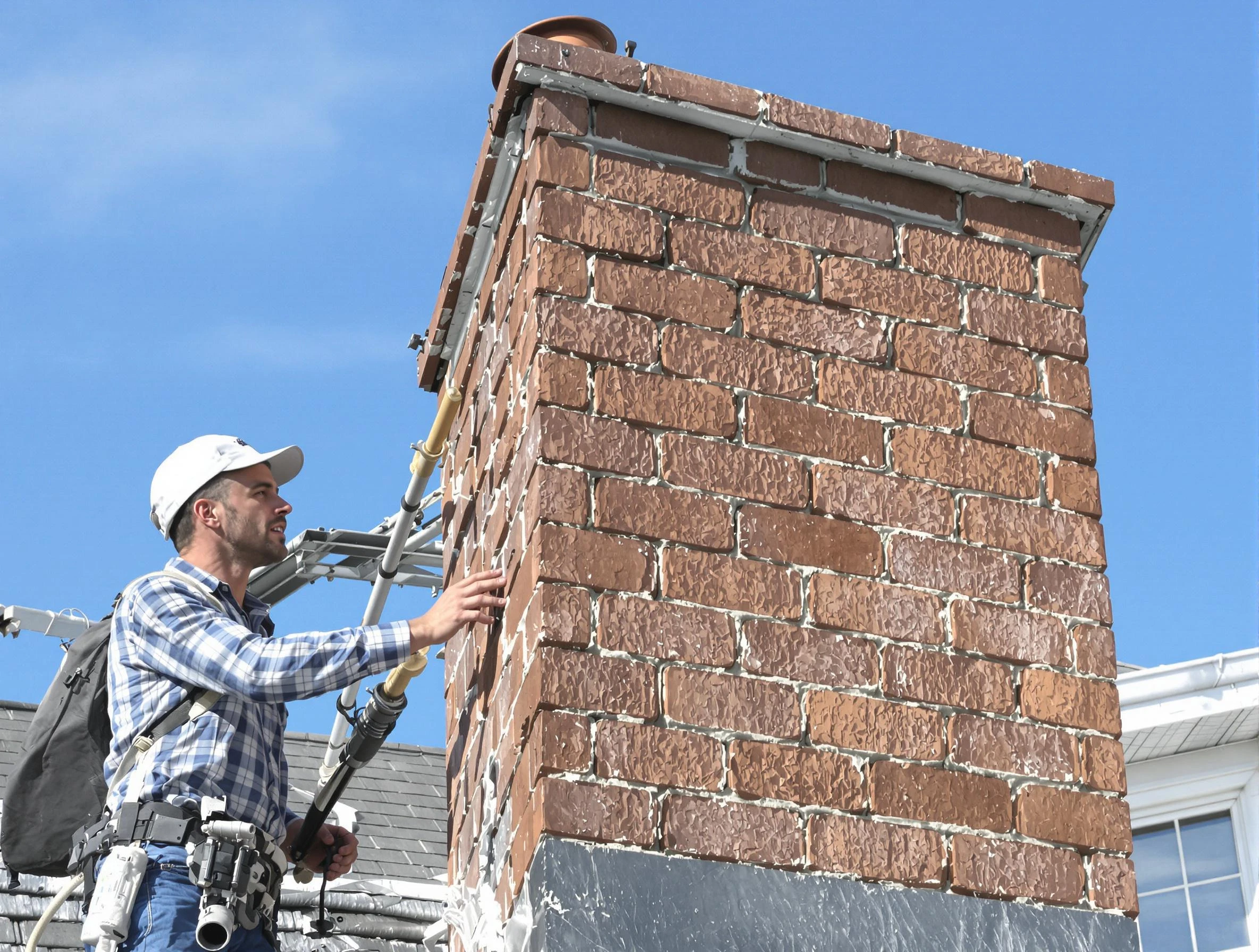 Brickwork for a chimney rebuild by Syracuse Chimney Sweep in Syracuse, UT